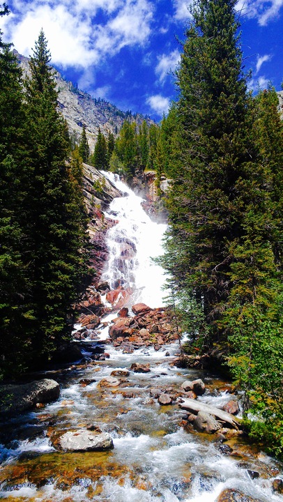 Waterfall in the Tetons